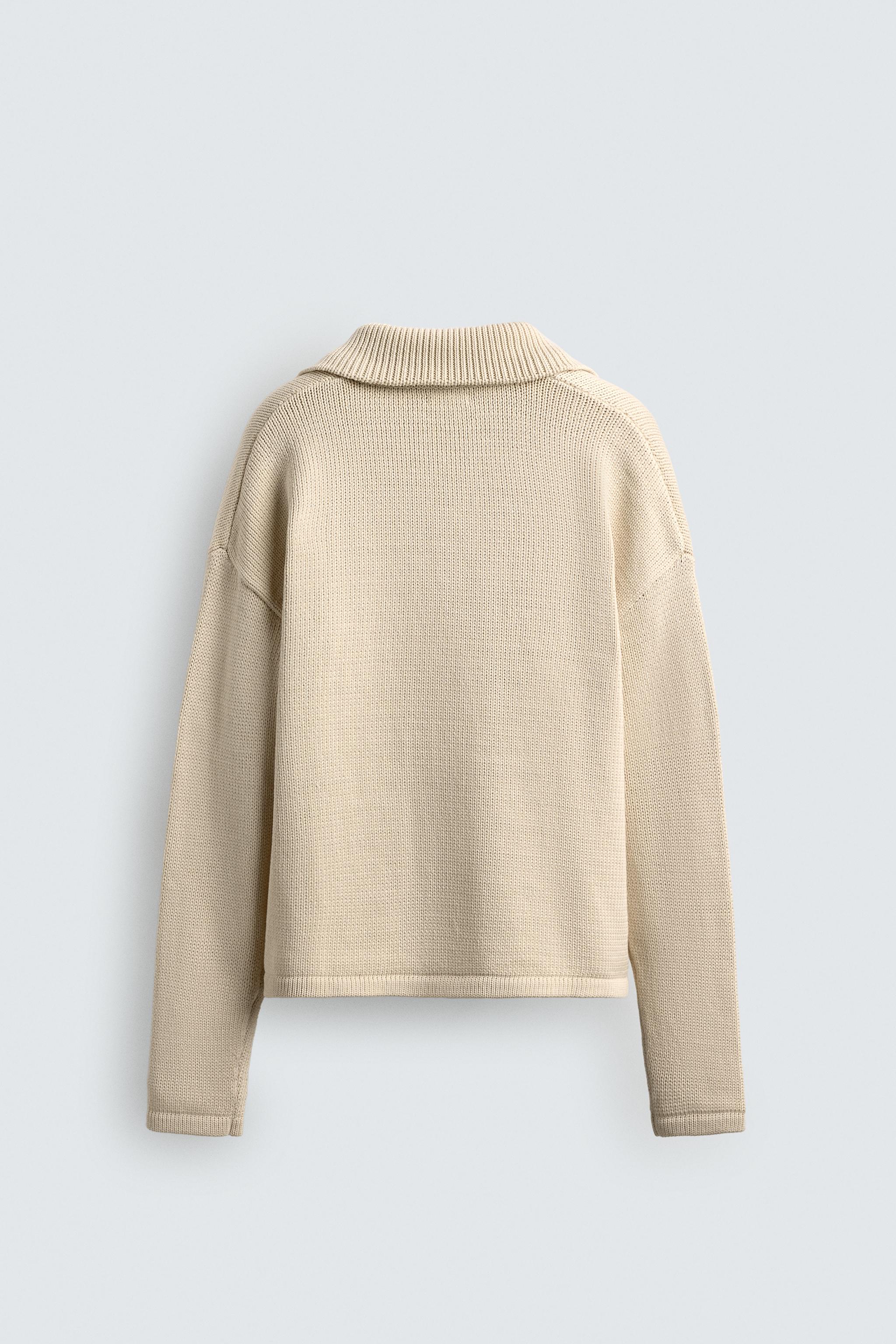 COTTON BLEND KNIT POLO SHIRT